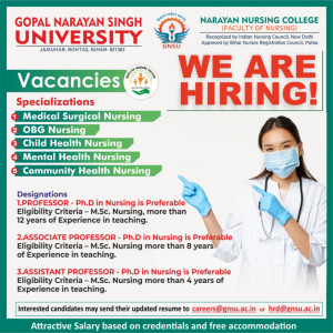 Career | Gopal Narayan Singh University